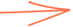 Flèche directionnelle orange sur fond blanc orientée vers la droite